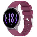 For Garmin Active 5 20mm Smooth Solid Color Silicone Watch Band(Burgundy)