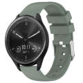 For Garmin Vivomove Sport 20mm Smooth Solid Color Silicone Watch Band(Olive Green)
