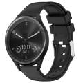 For Garmin Vivomove Sport 20mm Smooth Solid Color Silicone Watch Band(Black)