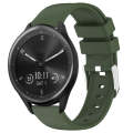 For Garmin Vivomove Sport 20mm Smooth Solid Color Silicone Watch Band(Army Green)