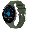 For Garmin Vivoactive3 Music 20mm Smooth Solid Color Silicone Watch Band(Army Green)