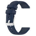 For Garmin Venu 2 Plus 20mm Smooth Solid Color Silicone Watch Band(Midnight Blue)