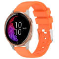 For Garmin Venu 20mm Smooth Solid Color Silicone Watch Band(Orange)