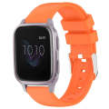 For Garmin Venu SQ 20mm Smooth Solid Color Silicone Watch Band(Orange)