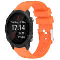 For Garmin Forerunner 245 20mm Smooth Solid Color Silicone Watch Band(Orange)