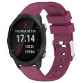 For Garmin Forerunner 245 20mm Smooth Solid Color Silicone Watch Band(Burgundy)