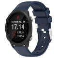 For Garmin Forerunner 245 Music 20mm Smooth Solid Color Silicone Watch Band(Midnight Blue)
