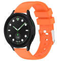 For Samsung Galaxy watch 5 Golf Edition 20mm Smooth Solid Color Silicone Watch Band(Orange)