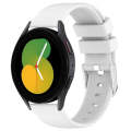 For Samsung Galaxy Watch 5  40mm 20mm Smooth Solid Color Silicone Watch Band(White)