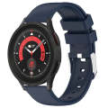 For Samsung Galaxy Watch 5 Pro  45mm 20mm Smooth Solid Color Silicone Watch Band(Midnight Blue)