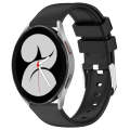 For Samsung Galaxy Watch 4 40mm 20mm Smooth Solid Color Silicone Watch Band(Black)