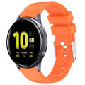 For Samsung Galaxy Watch Active 2 40mm 20mm Smooth Solid Color Silicone Watch Band(Orange)