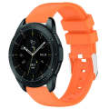 For Samsung Galaxy Watch 42mm 20mm Smooth Solid Color Silicone Watch Band(Orange)