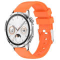 For Huawei Watch GT4 41mm 20mm Smooth Solid Color Silicone Watch Band(Orange)