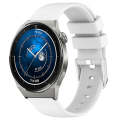 For Huawei Watch GT3 Pro 43mm 20mm Smooth Solid Color Silicone Watch Band(White)