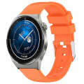 For Huawei Watch GT3 42mm 20mm Smooth Solid Color Silicone Watch Band(Orange)