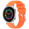 For Huawei Watch GT2 42mm 20mm Smooth Solid Color Silicone Watch Band(Orange)