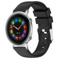 For Huawei Watch GT2 42mm 20mm Smooth Solid Color Silicone Watch Band(Black)