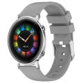 For Huawei Watch GT2 42mm 20mm Smooth Solid Color Silicone Watch Band(Grey)