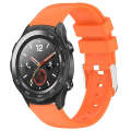For Huawei Watch 2 20mm Smooth Solid Color Silicone Watch Band(Orange)