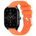 For Amazfit GTS 4 20mm Smooth Solid Color Silicone Watch Band(Orange)