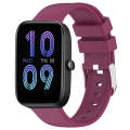 For Amazfit Bip 3 Pro 20mm Smooth Solid Color Silicone Watch Band(Burgundy)