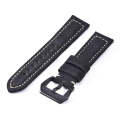 Frosted leather large black buckle For  Huawei Watch GT / Watch 2 Pro Watch Band(black)