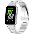 For Samsung Galaxy Fit 3 SM-R390 Three Bead Stainless Steel Metal Watch Band(Silver)