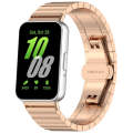For Samsung Galaxy Fit 3 SM-R390 One Bead Stainless Steel Metal Watch Band(Rose Gold)