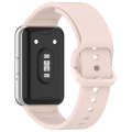 For Samsung Galaxy Fit 3 SM-R390 Solid Color Buckle Silicone Watch Band(Pink)