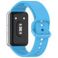 For Samsung Galaxy Fit 3 SM-R390 Solid Color Buckle Silicone Watch Band(Sky Blue)