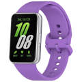 For Samsung Galaxy Fit 3 SM-R390 Solid Color Buckle Silicone Watch Band(Purple)