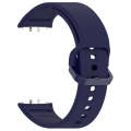 For Samsung Galaxy Fit 3 SM-R390 Solid Color Buckle Silicone Watch Band(Dark Blue)