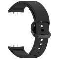 For Samsung Galaxy Fit 3 SM-R390 Solid Color Buckle Silicone Watch Band(Black)