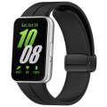 For Samsung Galaxy Fit 3 SM-R390 Magnetic Folding Buckle Silicone Watch Band(Black)