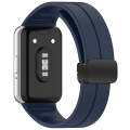 For Samsung Galaxy Fit 3 SM-R390 Magnetic Folding Buckle Silicone Watch Band(Midnight Blue)