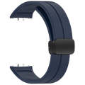 For Samsung Galaxy Fit 3 SM-R390 Magnetic Folding Buckle Silicone Watch Band(Midnight Blue)