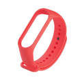 2 in 1 Silicone Watch Band with TPU Screen Film for Xiaomi Mi Band 4(Red)