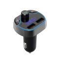 T24FM Transmitter Quick Charge Voice Navigation Car Hands-free Phone Bluetooth MP3 Player Black