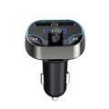T24FM Transmitter Quick Charge Voice Navigation Car Hands-free Phone Bluetooth MP3 Player Black