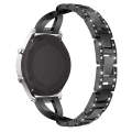 For Samsung GearS3 / Ticwatch Pro / HUAWEI GT Universal 22mm Metal Diamond Strap(black)