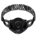 For Samsung GearS3 / Ticwatch Pro / HUAWEI GT Universal 22mm Metal Diamond Strap(black)