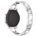 For Samsung GearS3 / Ticwatch Pro / HUAWEI GT Universal 22mm Metal Diamond Strap(Silver)