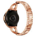 For Samsung GearS3 / Ticwatch Pro / HUAWEI GT Universal 22mm Metal Diamond Strap(Rose gold)