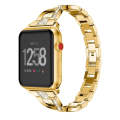 For Fitbit Versa / Fitbit Versa 2 / Fitbit Versa Lite Edition Universal X-shaped Metal Strap(Gold)