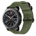 For Samsung Galaxy Watch Active 2 22mm / Gear S3 Nylon Three-ring Watch Band(Army Green)