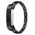 For Fitbit Alta smart watch X-shaped Metal Watch Band(black)