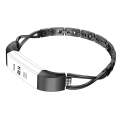 For Fitbit Alta smart watch X-shaped Metal Watch Band(black)