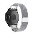 For Garmin Fenix 5S Milan Metal Stainless Steel Metal Watch Band Silver, Size:20MM