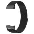 Stainless Steel Magnet Watch Band for FITBIT Charge 4 / 3, Large Size: 210x18mm(Black)
